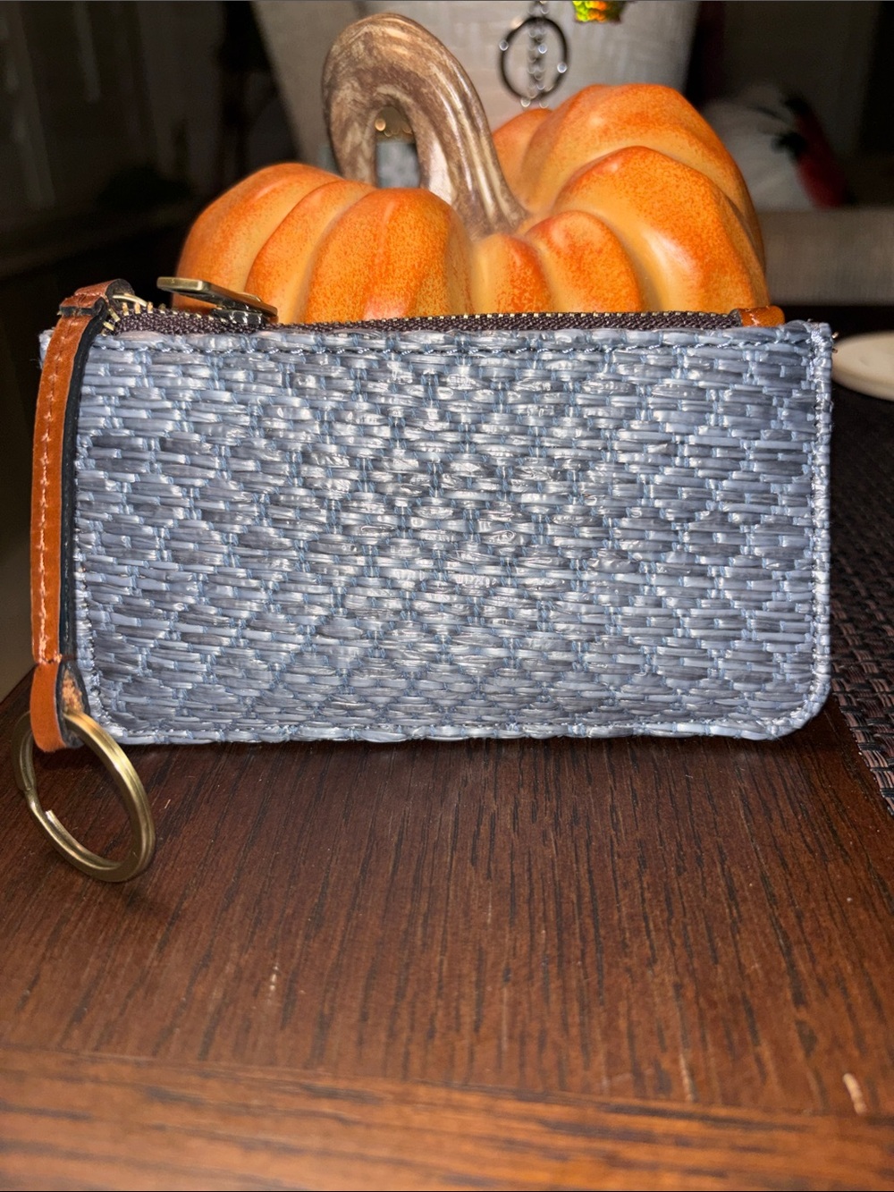 Patricia Nash GELA Card Case Zip Wallet Leather